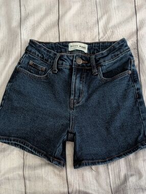 GOGO Dark Blue High-Waist Denim Shorts